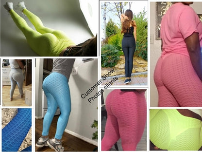 Set of 3 - Leggings Ruched Butt Shapewear Tights Yoga Pants