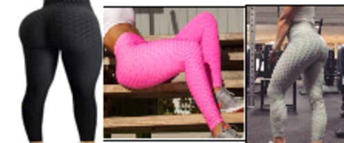 Set of 3 - Leggings Ruched Butt Shapewear Tights Yoga Pants