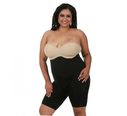 InstantFigure Hi-Waist Shorts Open Gusset Plus Size Shapewear WSH4211C