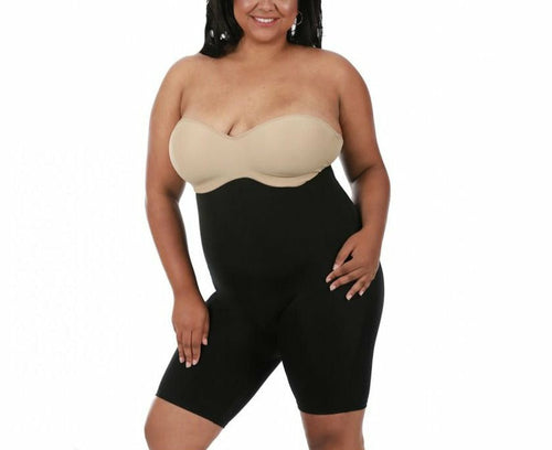 InstantFigure Hi-Waist Shorts Open Gusset Plus Size Shapewear WSH4211C