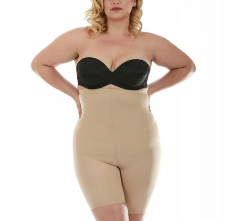 InstantFigure Hi-Waist Shorts Open Gusset Plus Size Shapewear WSH4211C
