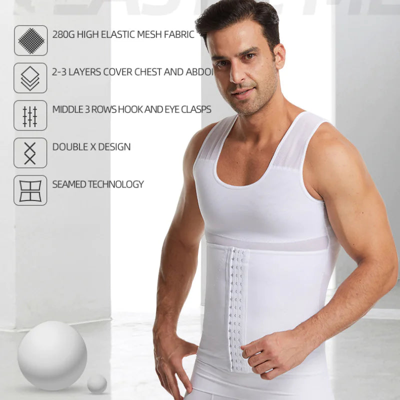 Men's Compression Shirt Slimming Body Shaper Vest