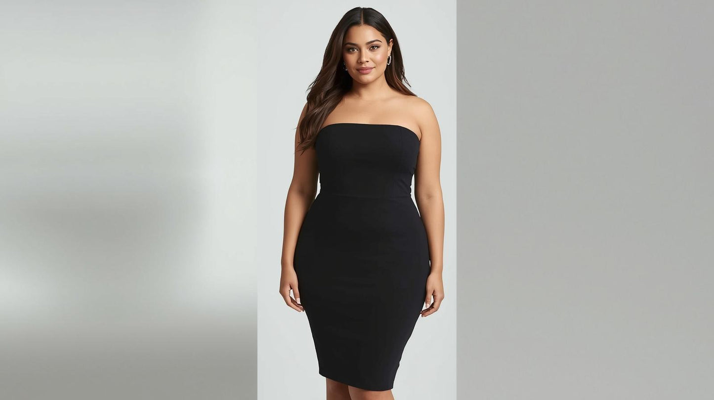 Vestido Moldeador Sin Tirantes - InstantFigure Plus Size | Shapelyy